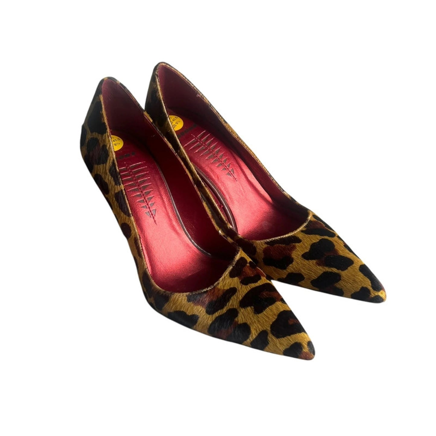 Bronx Leather Stilettos UK 7.5 Leopard Print