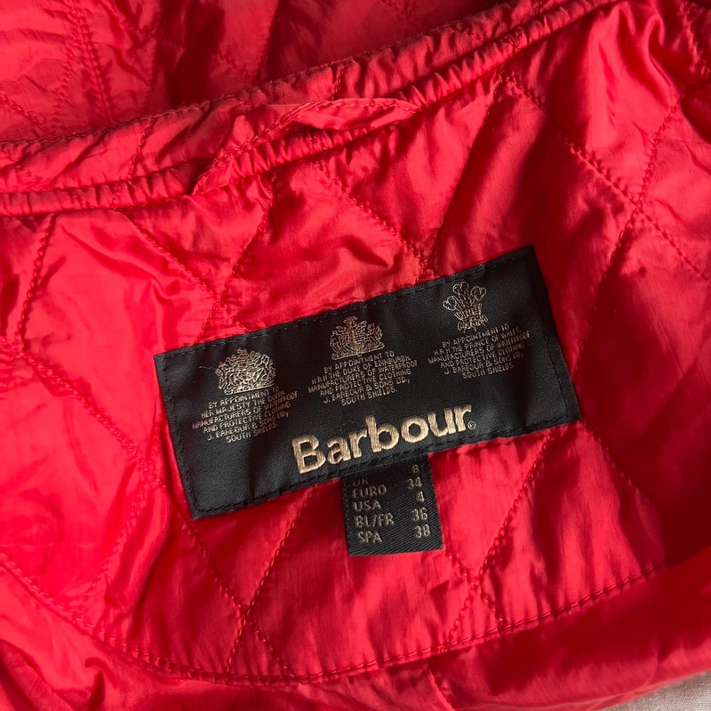 Barbour Red Jacket UK 8