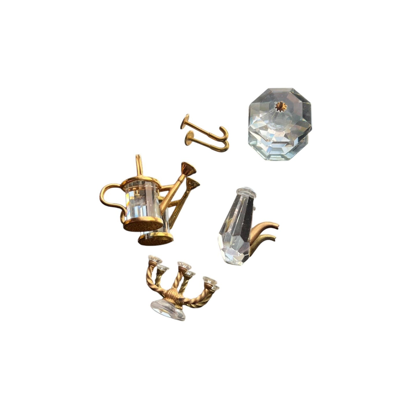 4 Swarovski Miniature Figurines In Familiar Surroundings Collection Vintage