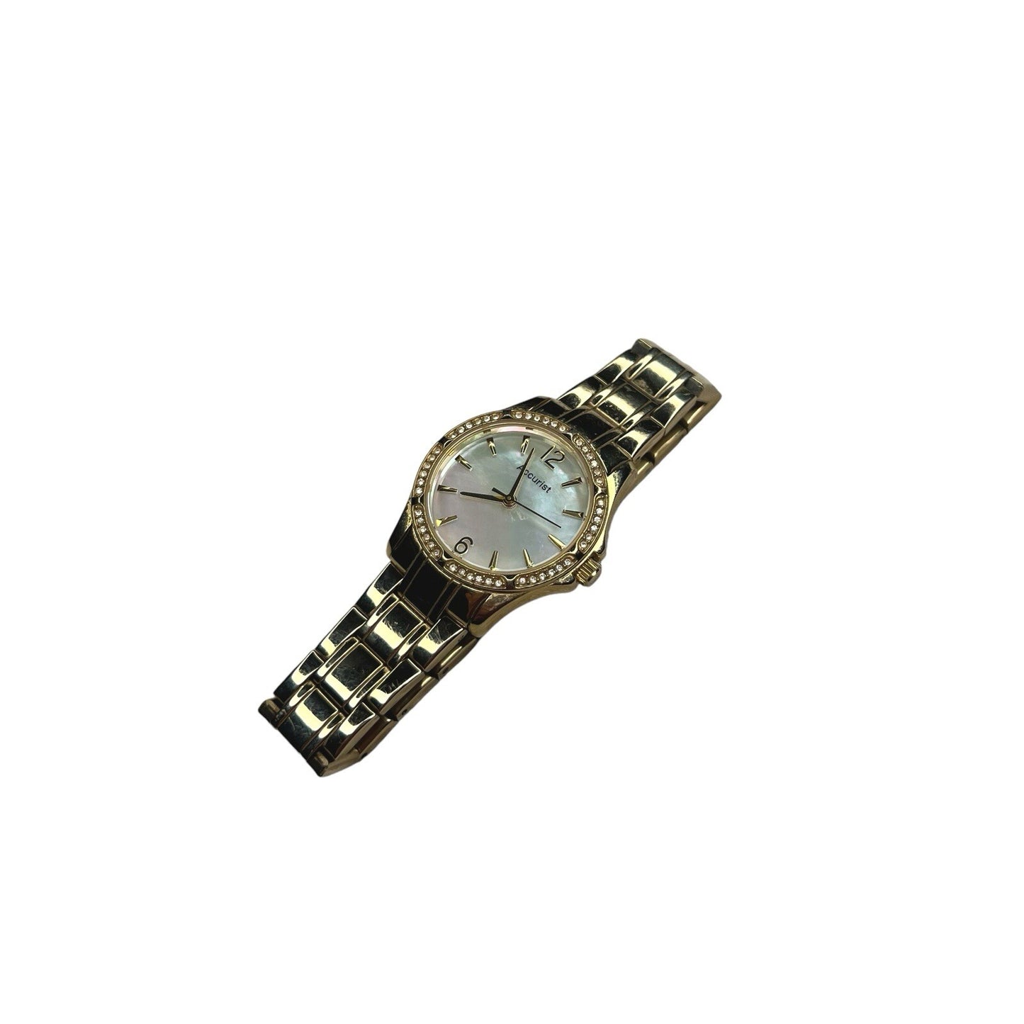 Accurist Mother Of Pearl Stainless Steel Golden Women’s Watch 1U01 Working