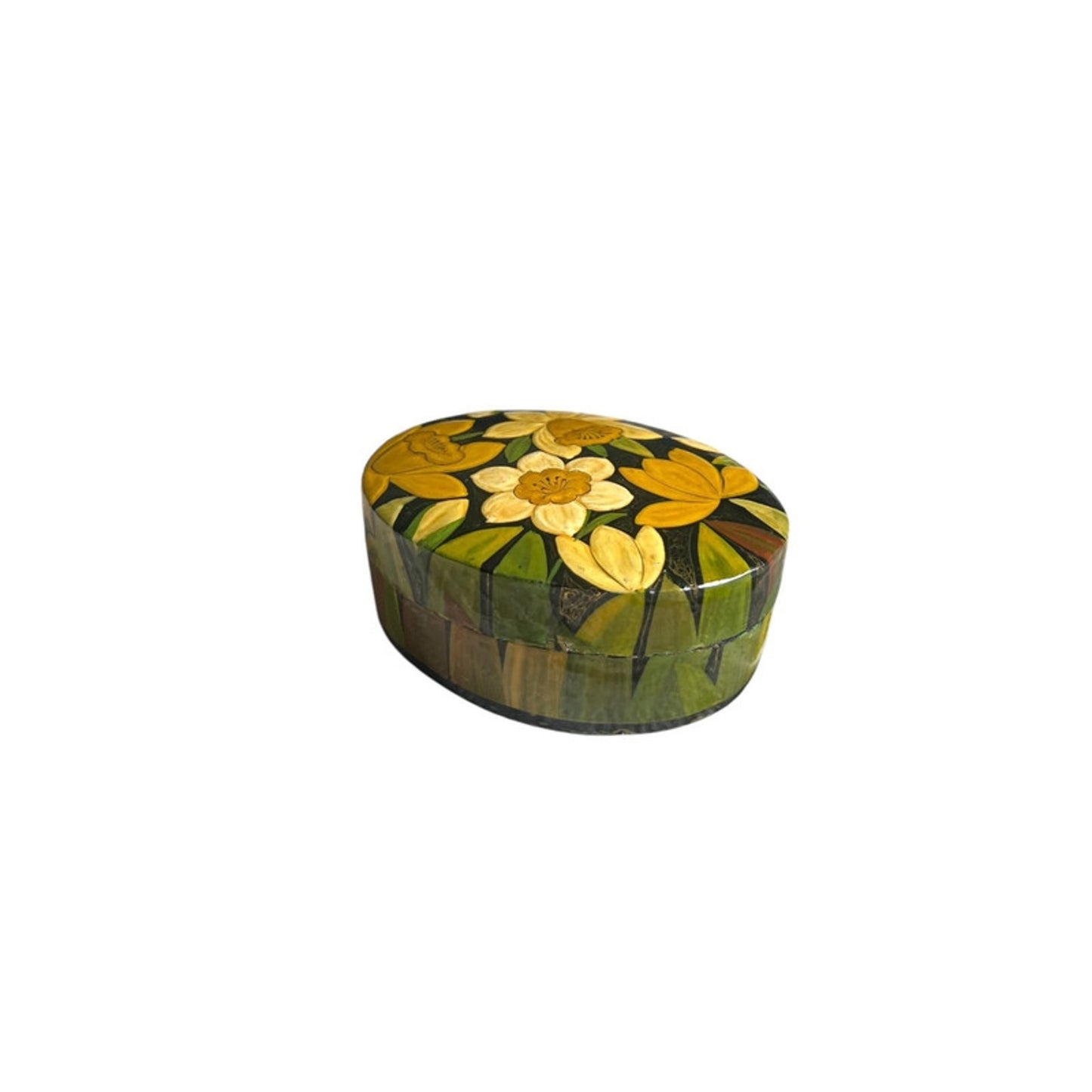 3 Hand Painted Trinket Boxes