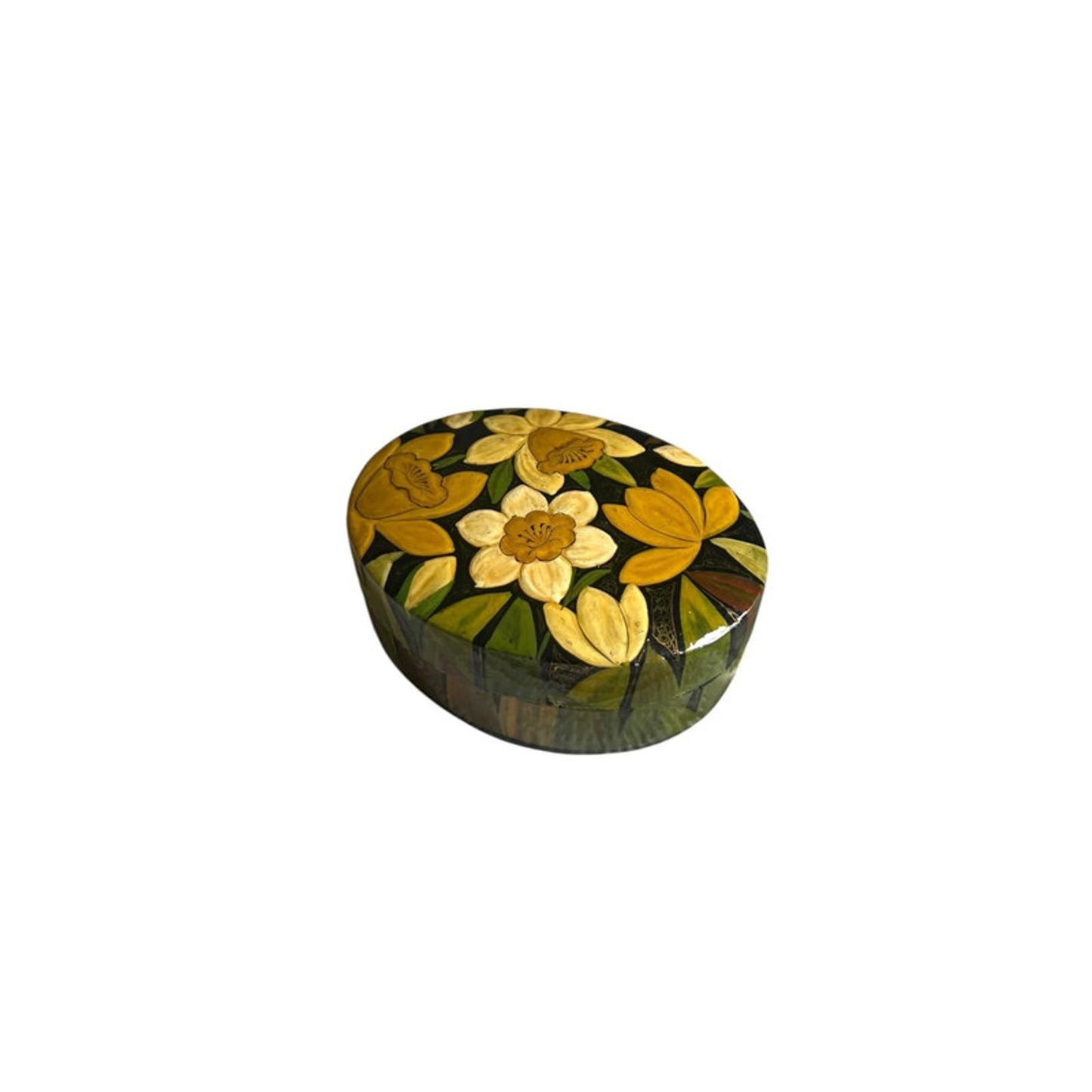 3 Hand Painted Trinket Boxes