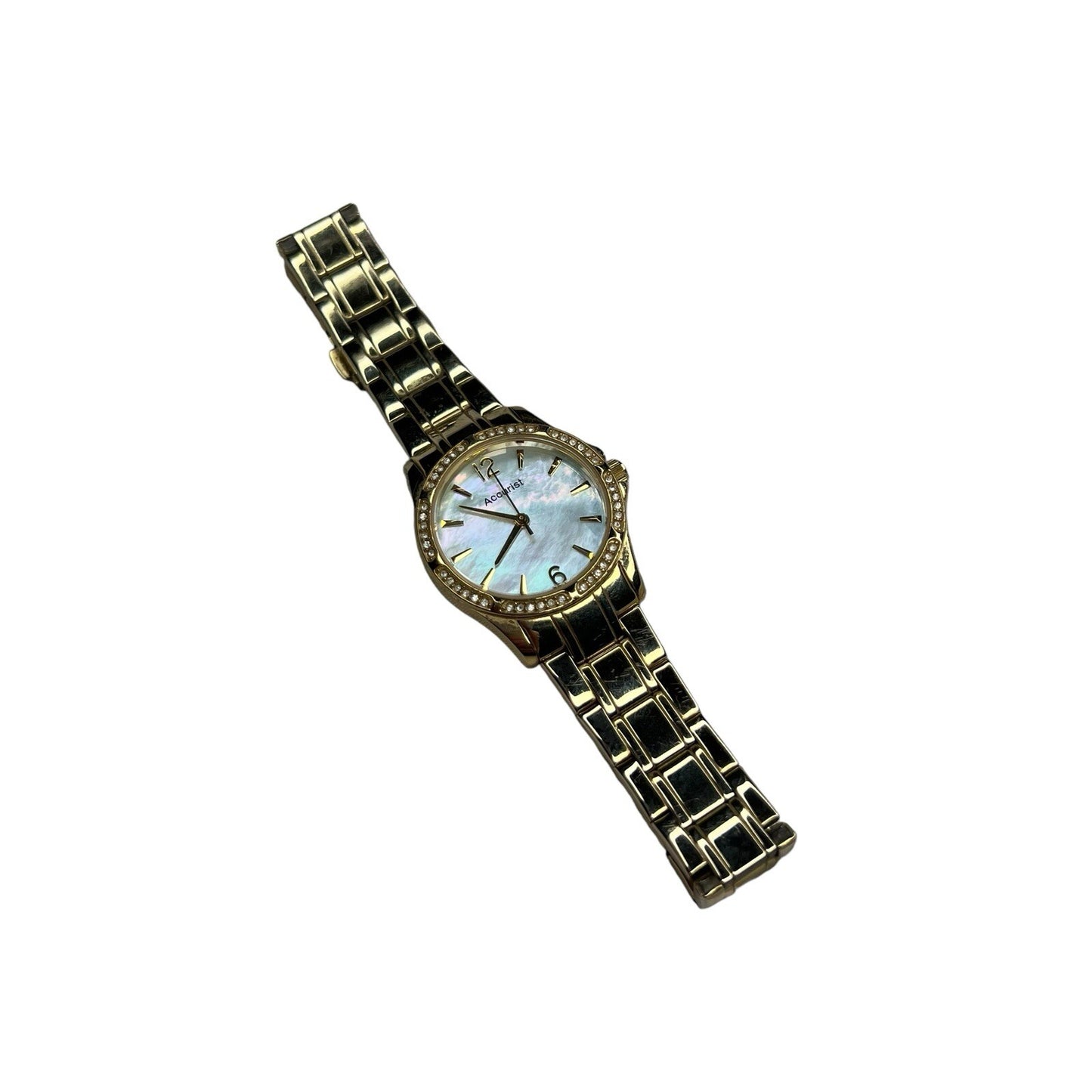 Accurist Mother Of Pearl Stainless Steel Golden Women’s Watch 1U01 Working