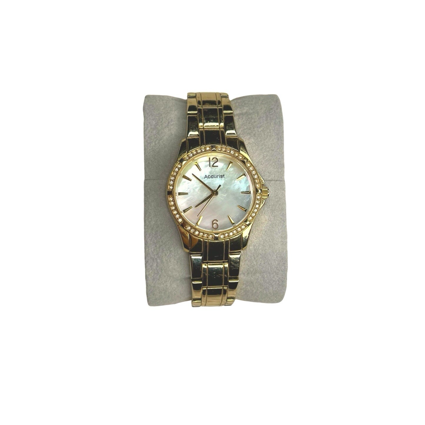 Accurist Mother Of Pearl Stainless Steel Golden Women’s Watch 1U01 Working