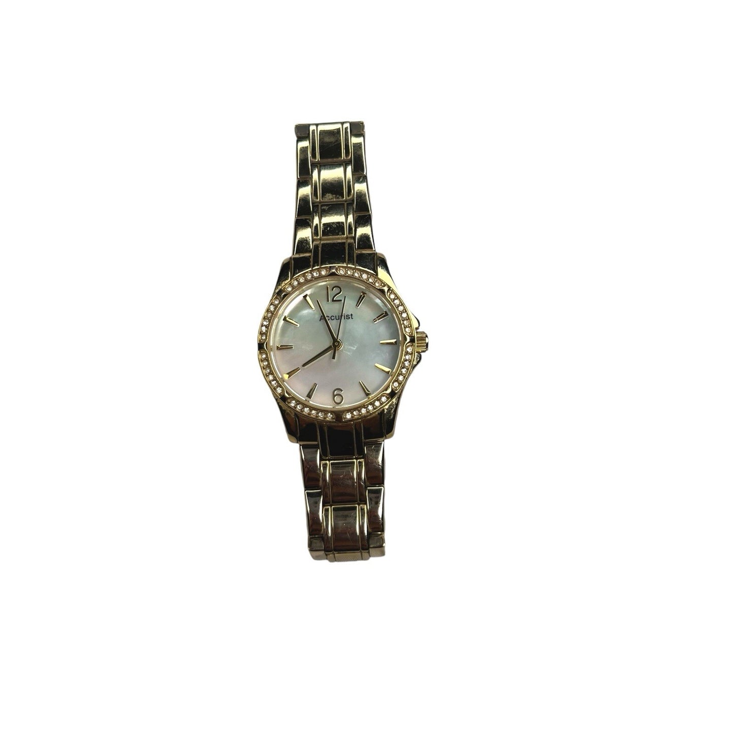 Accurist Mother Of Pearl Stainless Steel Golden Women’s Watch 1U01 Working