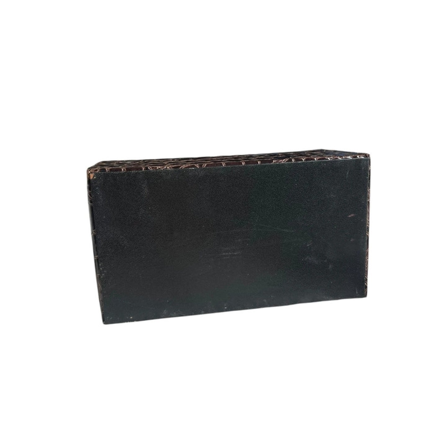 Brown Croc Faux Leather Jewellery Box