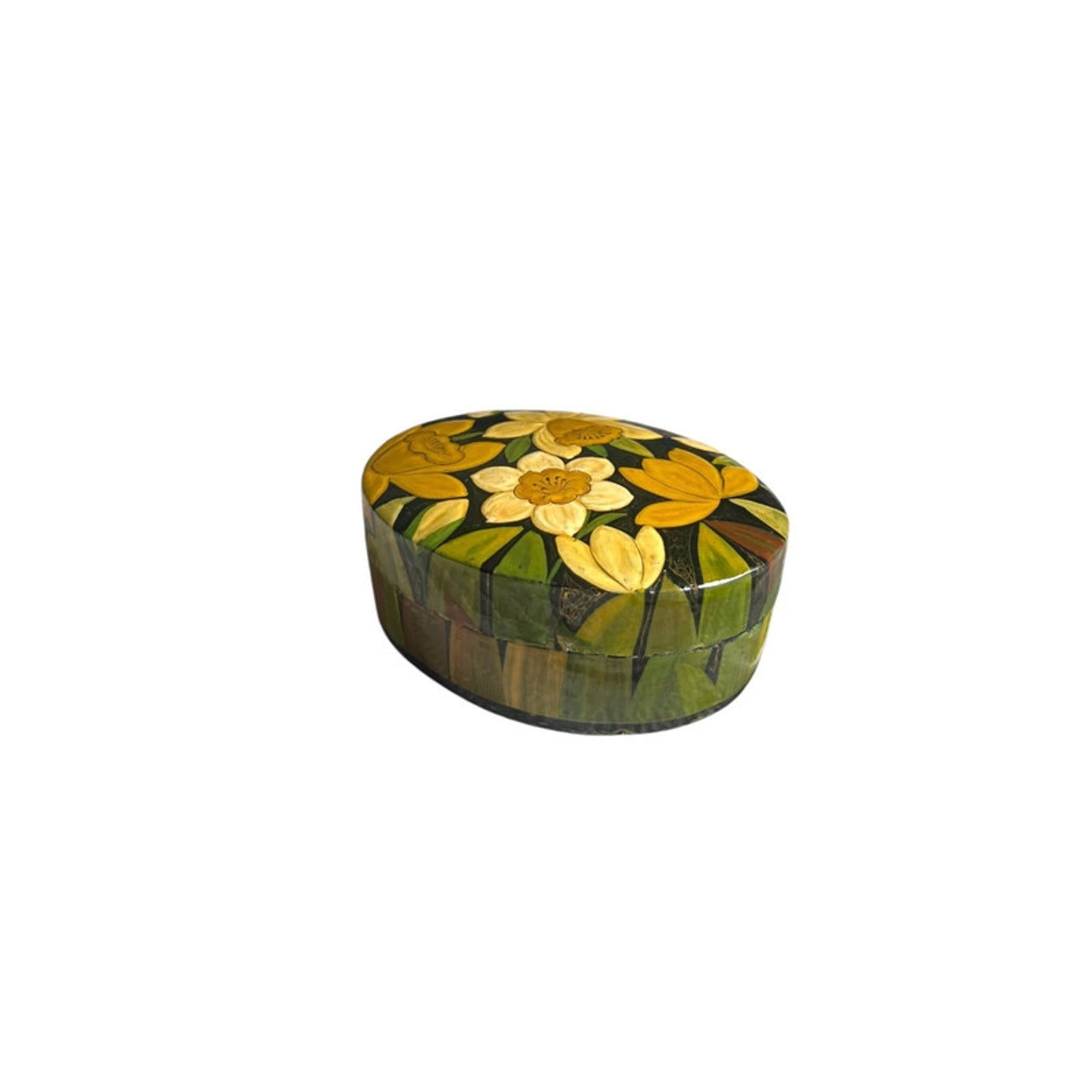 3 Hand Painted Trinket Boxes