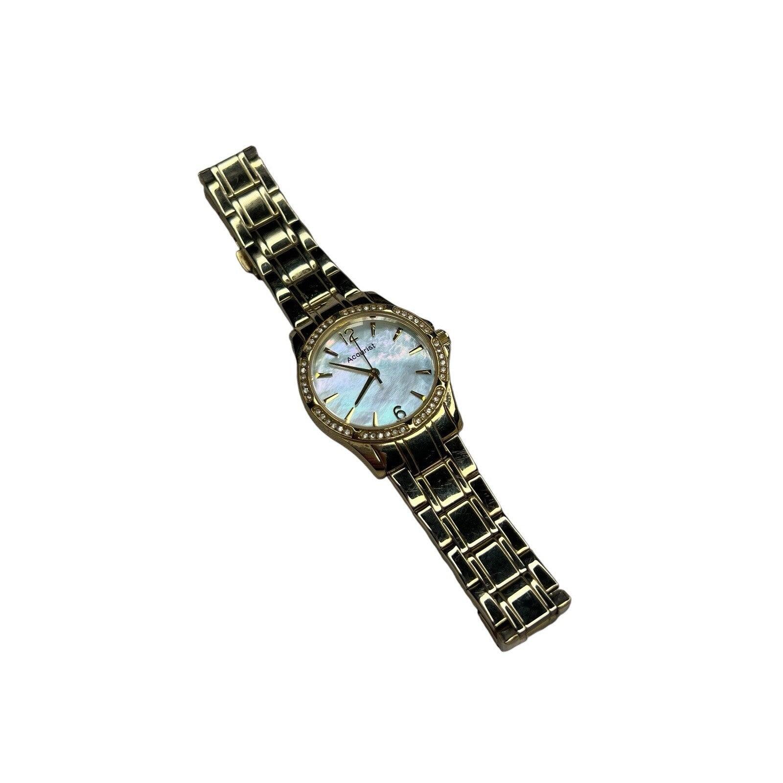 Accurist Mother Of Pearl Stainless Steel Golden Women’s Watch 1U01 Working