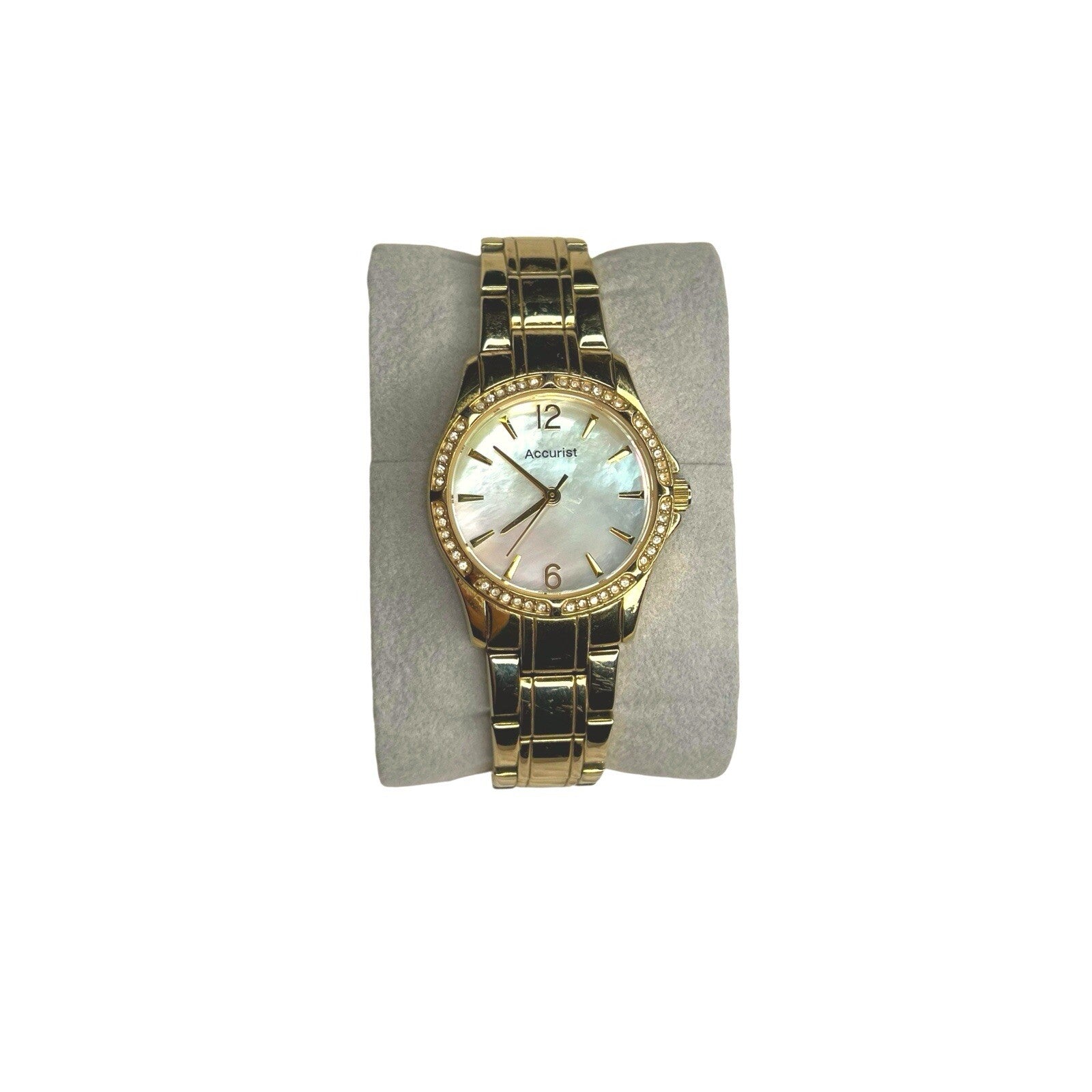 Accurist Mother Of Pearl Stainless Steel Golden Women’s Watch 1U01 Working